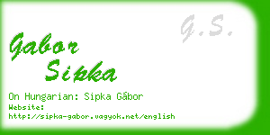gabor sipka business card