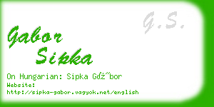 gabor sipka business card